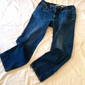 Lee 36x30R bluejeans denim pants suspender buttons